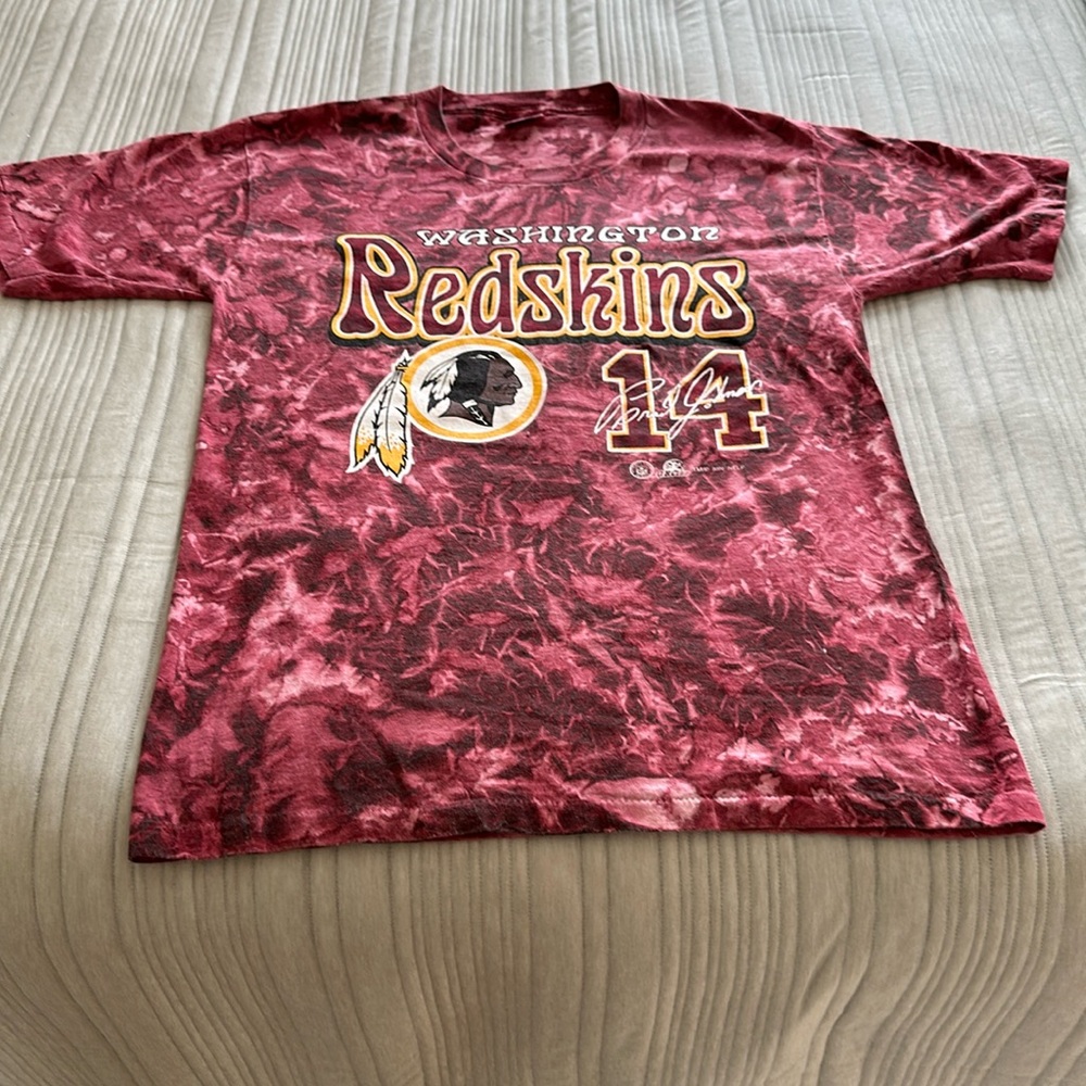 Washington redskins, vintage,  14 Brad Johnson T-shirt NFL shirt tye die
